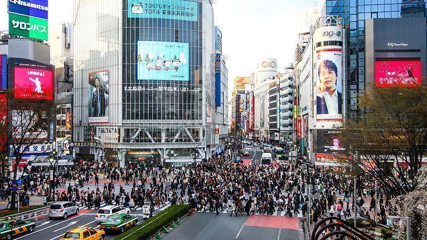 Shibuya Scramble Crossing and city streets