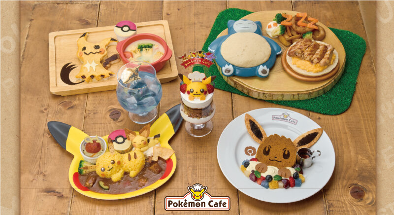 Pokémon Café themed food and table